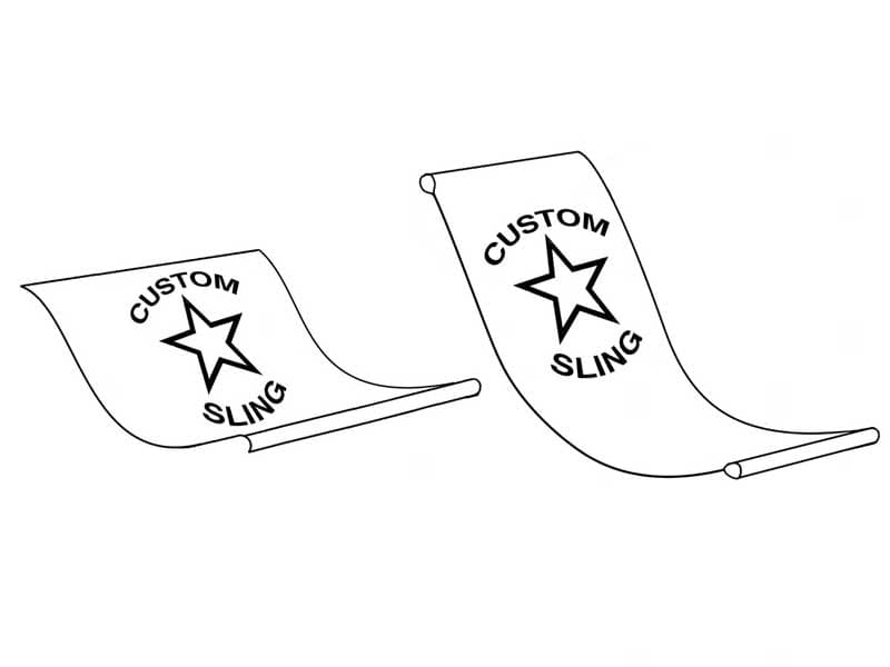 Replaceable custom printed slings for giant deckchairs