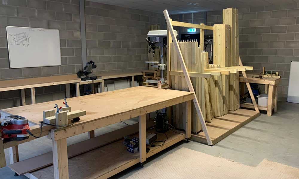 Chunky Chairs workshop where giant deckchairs are handcrafted