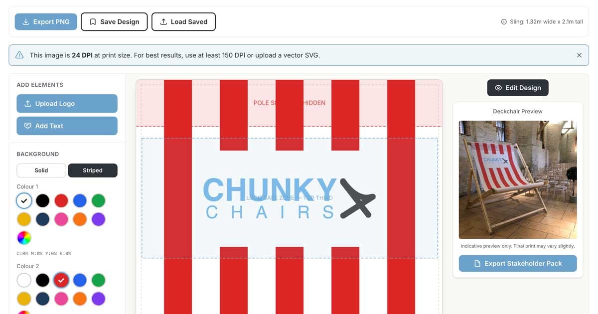 How to Design Your Own Giant Deckchair Sling