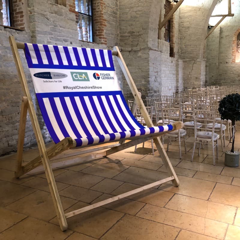 CLA branded deckchair design