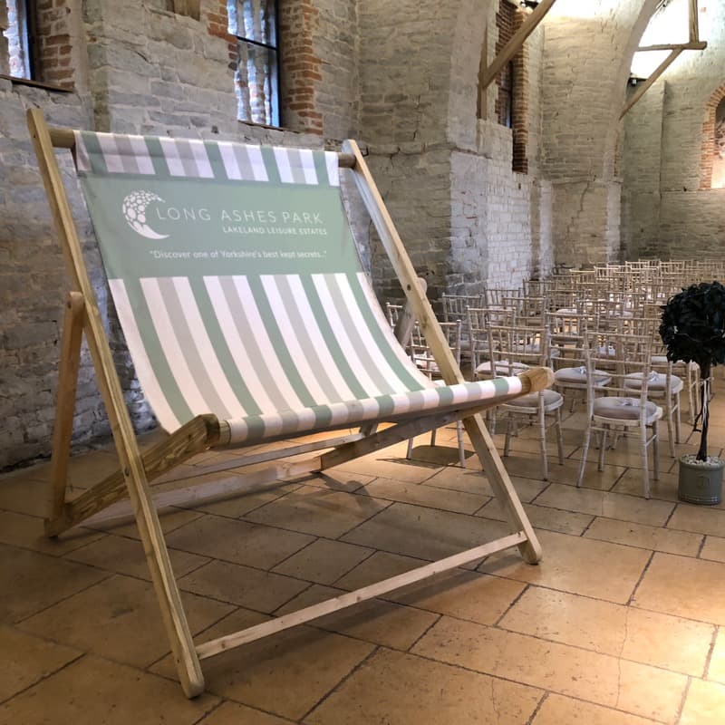 Lake themed deckchair design