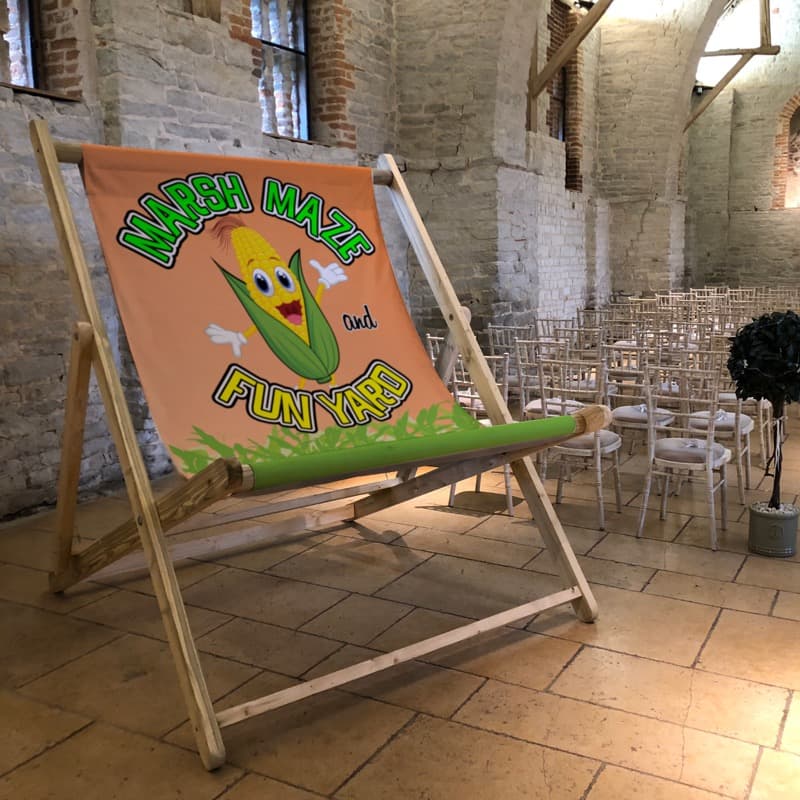 Marsh Maze branded deckchair design