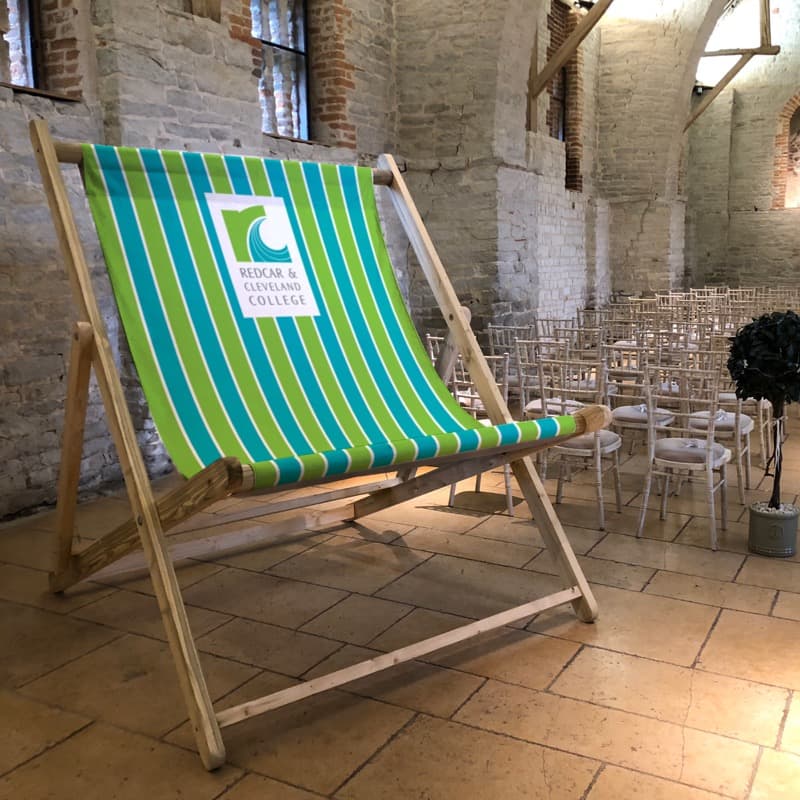 Redcar branded deckchair design