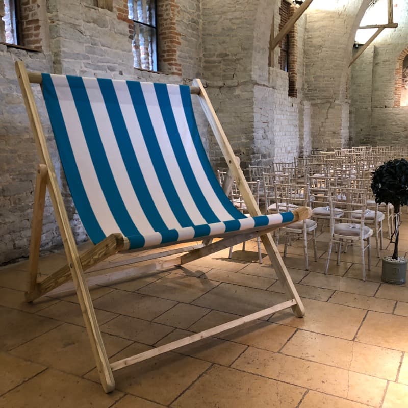 Saga striped branded deckchair design