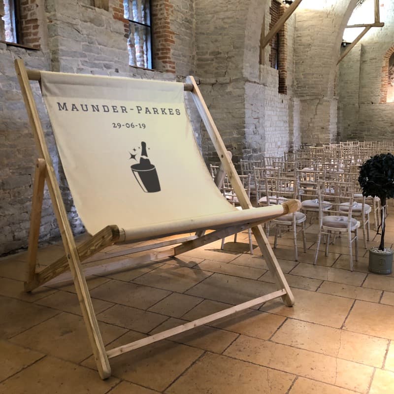 Wedding themed deckchair design