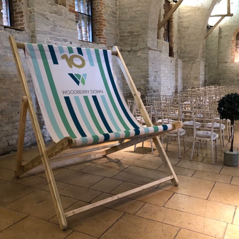 Woodberry branded deckchair design
