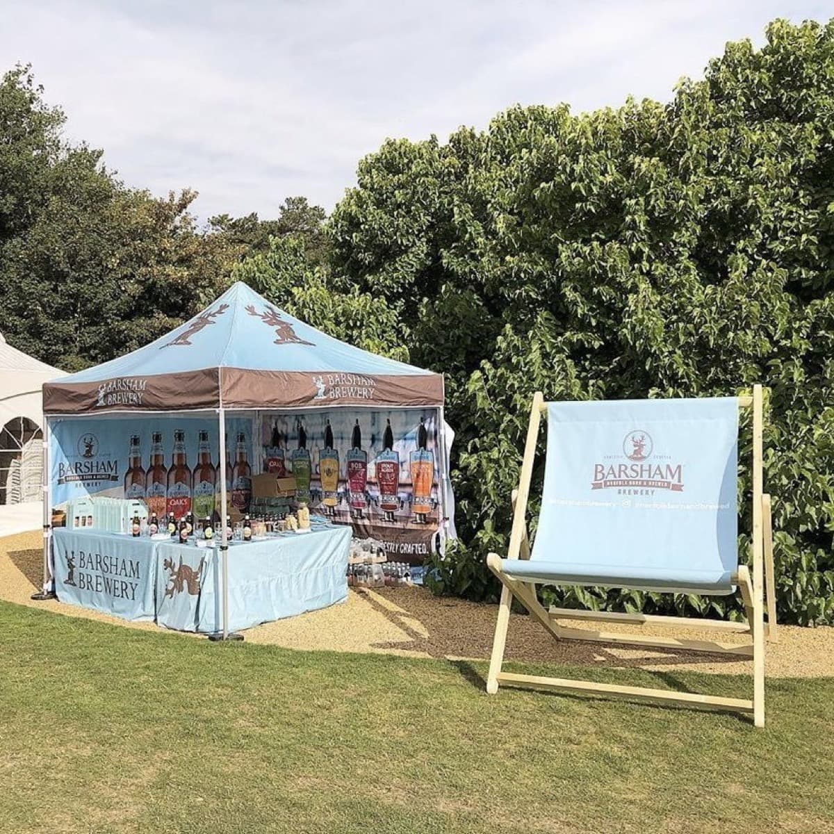 Giant deckchair at Barsham Brewery