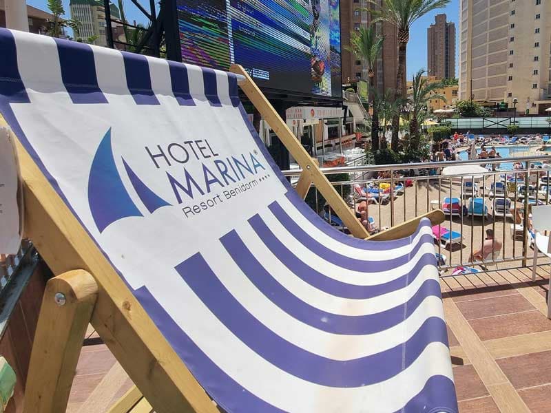 Giant deckchair at a holiday park resort