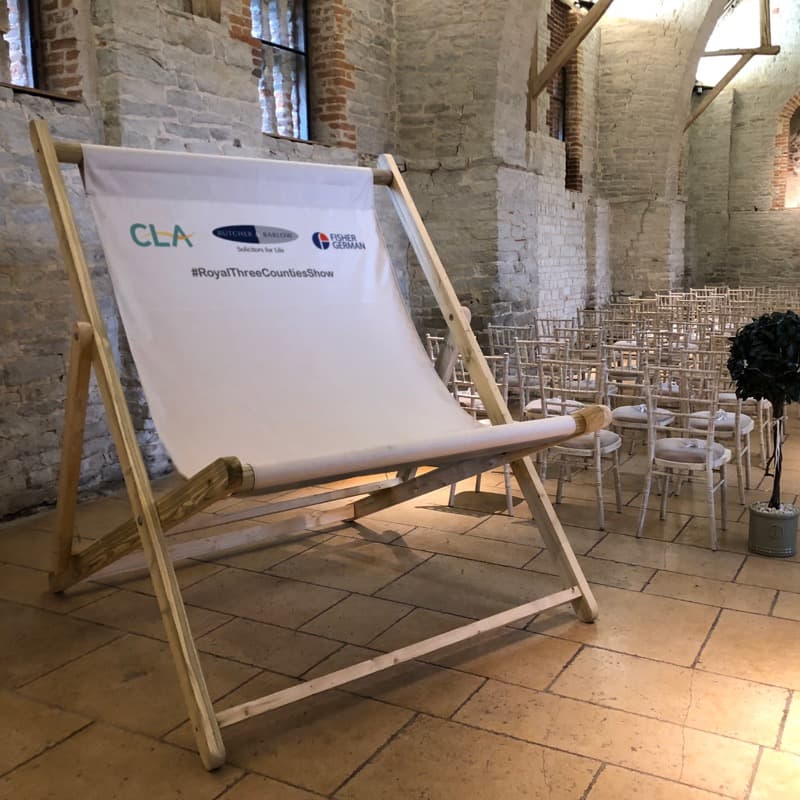 CLA branded deckchair design